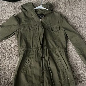 green long jacket